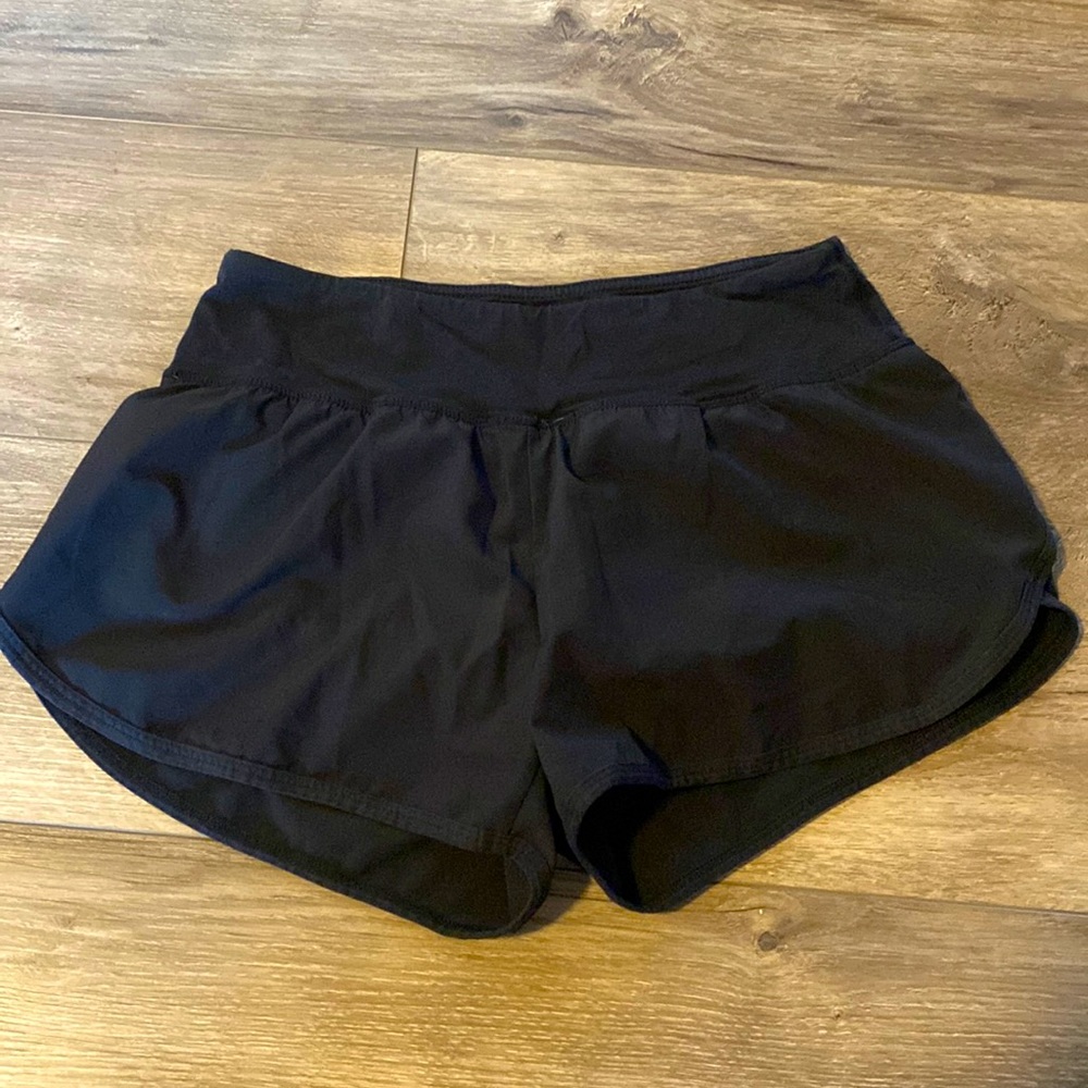 Black running shorts